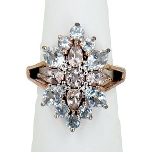 Rose Gold Vermeil sterling silver cubic zirconia ring - GM539